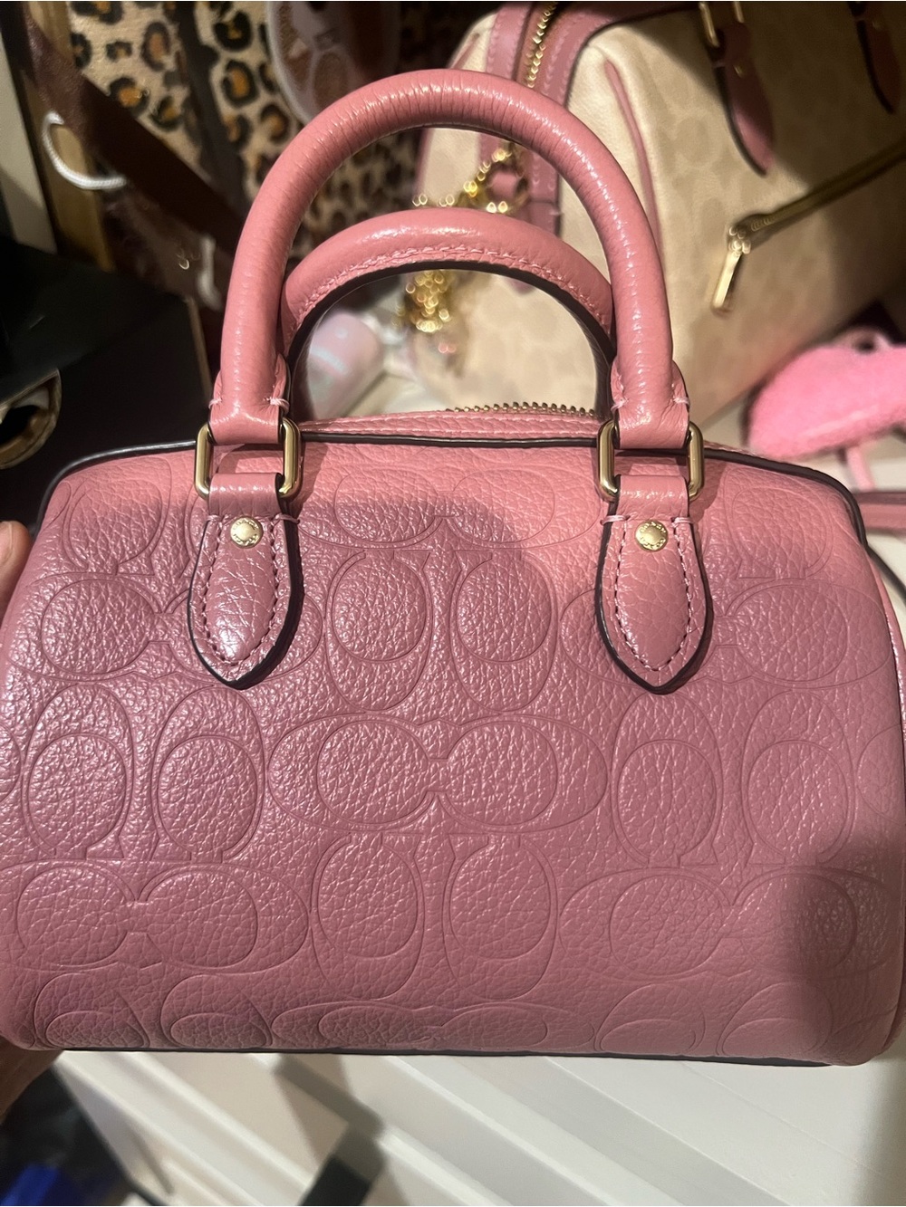 Coach Peony Pink Mini Rowan - Picture 3 of 6